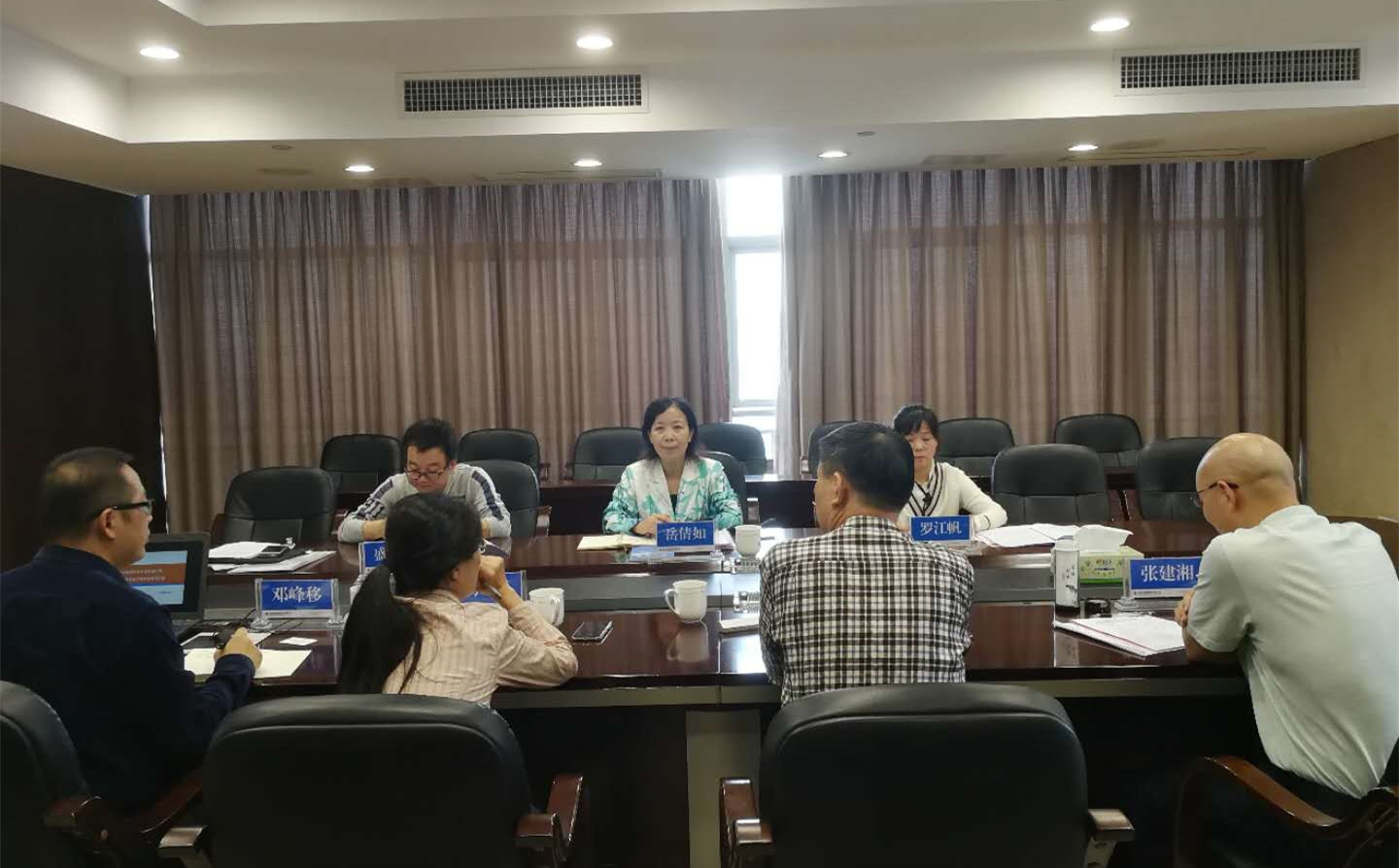省国资委文明办莅临发展养老mk检查指导省文明单位创建工作